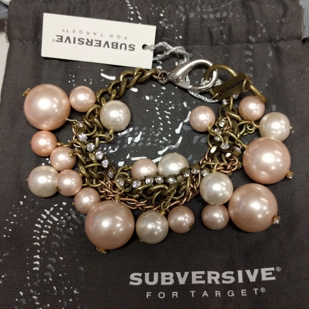 Pink pearl subversive for target bracelet